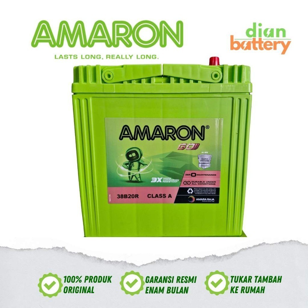 Aki Mobil Carry Futura AMARON GO 38B20R Accu Kering NS40Z (35Ah)