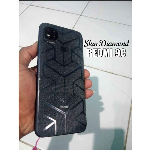 [Nadifa] Skin Carbon Motif Transformer Anti Jamur REDMI 9C Backskin Backdoor Belakang Hp