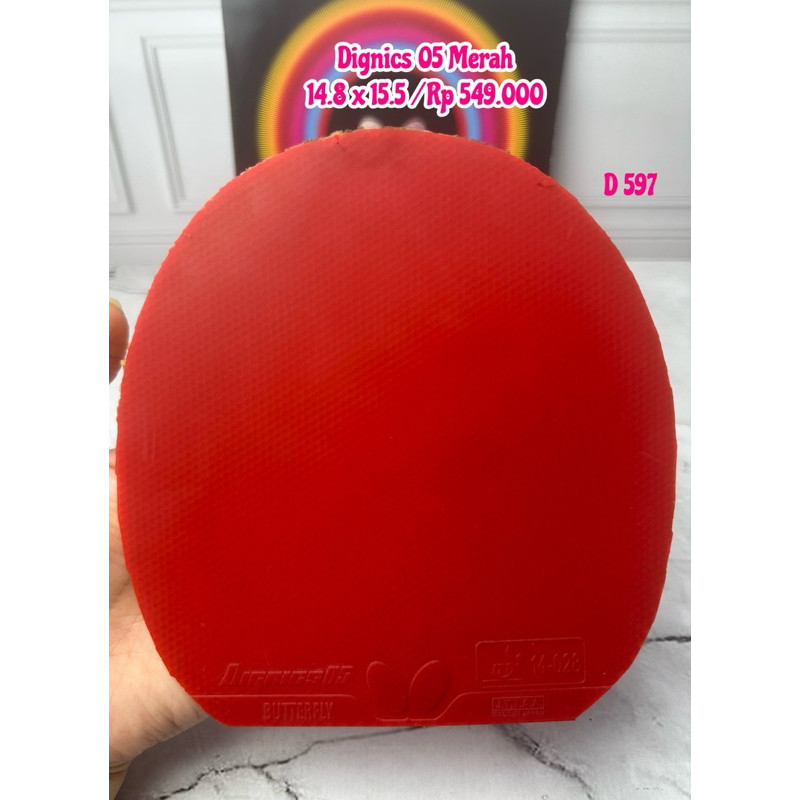 SECOND KARET PINGPONG TENIS MEJA DIGNICS 05 MERAH ORIGINAL MARKET JEPANGCO