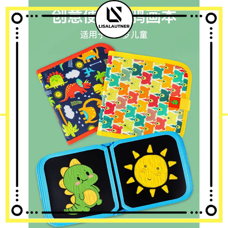 

Buku Gambar Portable Ajaib Reusable Buku Tulis Anak Bisa Dihapus 14 Halaman FREE 6 SPIDOL + 2 TISUE