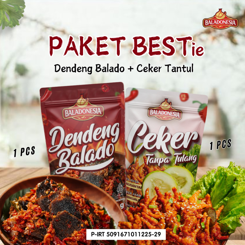 

PAKET BESTIE ( 1 Dendeng Balado + 1 Ceker Tantul)