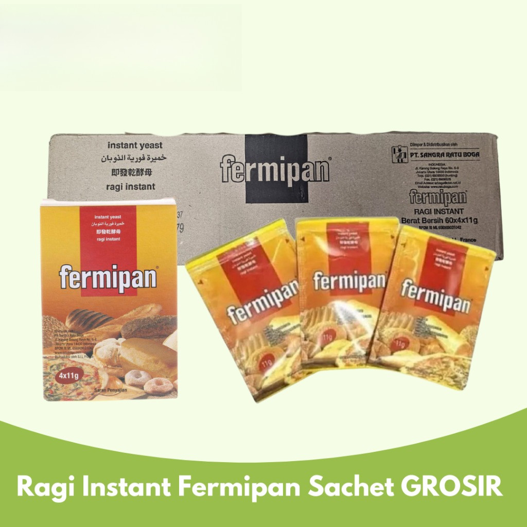 

Fermipan Sachet 11 gram / Fermipan Bungkus / Ragi Instant Aktif (1 sachet)