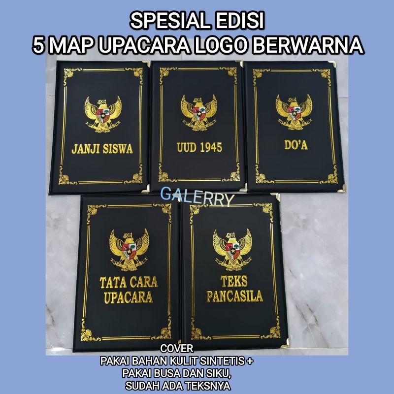 

PAKET 5 MAP LOGO BERWARNA/BAHAN KULIT SINTETIS PAKAI BUSA DAN SIKU, SUDAH ADA TEKSNYA