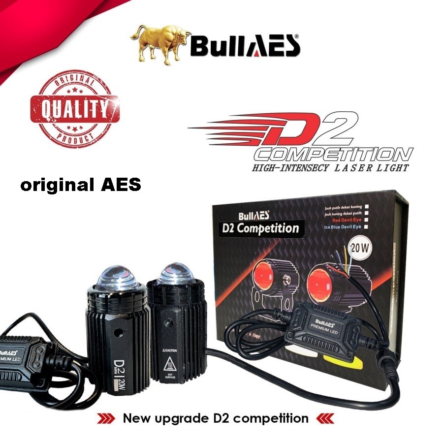 Lampu Tembak Laser Bullaes D2 Competition 20 Watt Devil Eye New 2024 BULLAES ORIGINAL 100%