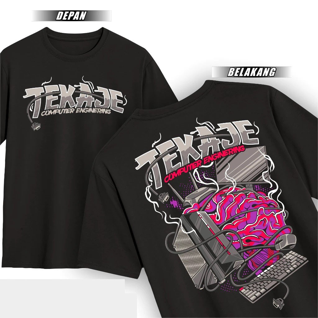 KAOS TEKAJE TEKNIK JARINGAN KOMPUTER UNISEX PRIA DAN WANITA - Free Sticker