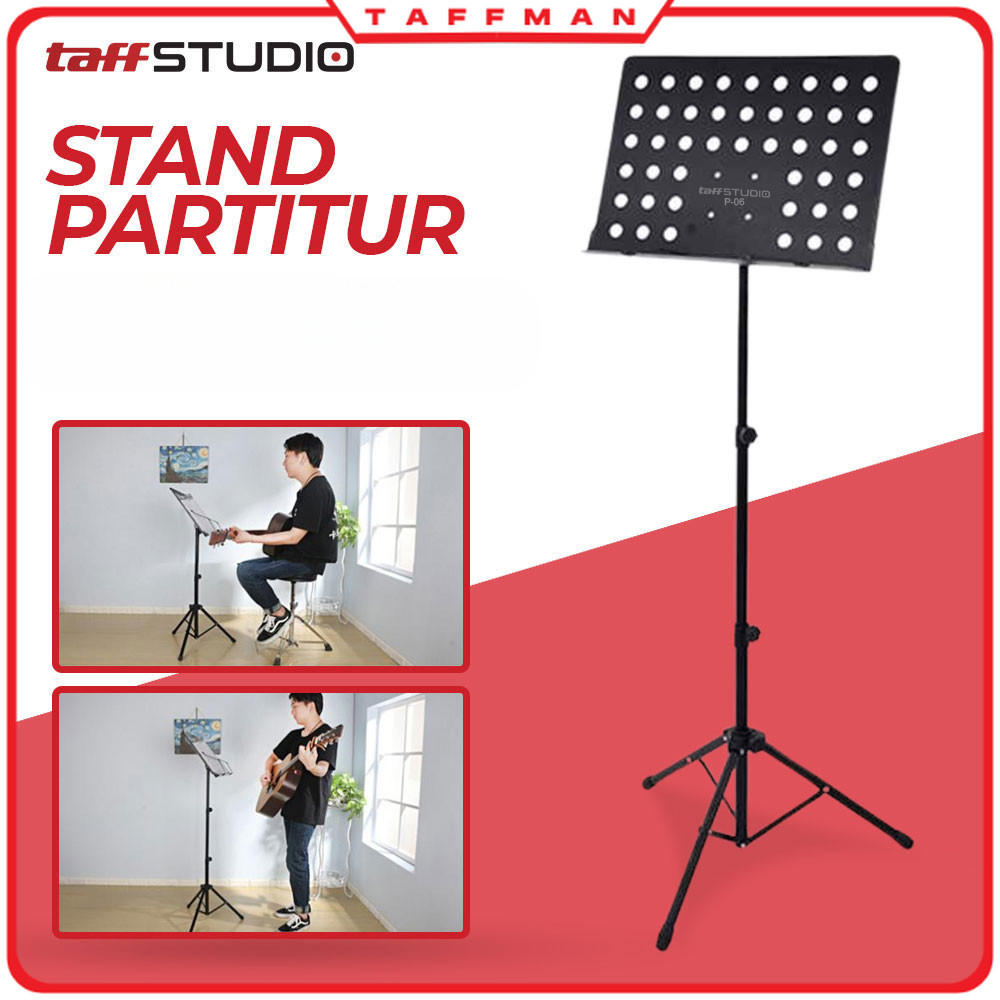 TM - TAFFSTUDIO Stand Tripod Partitur Sheet Music Lembaran Musik - P-06