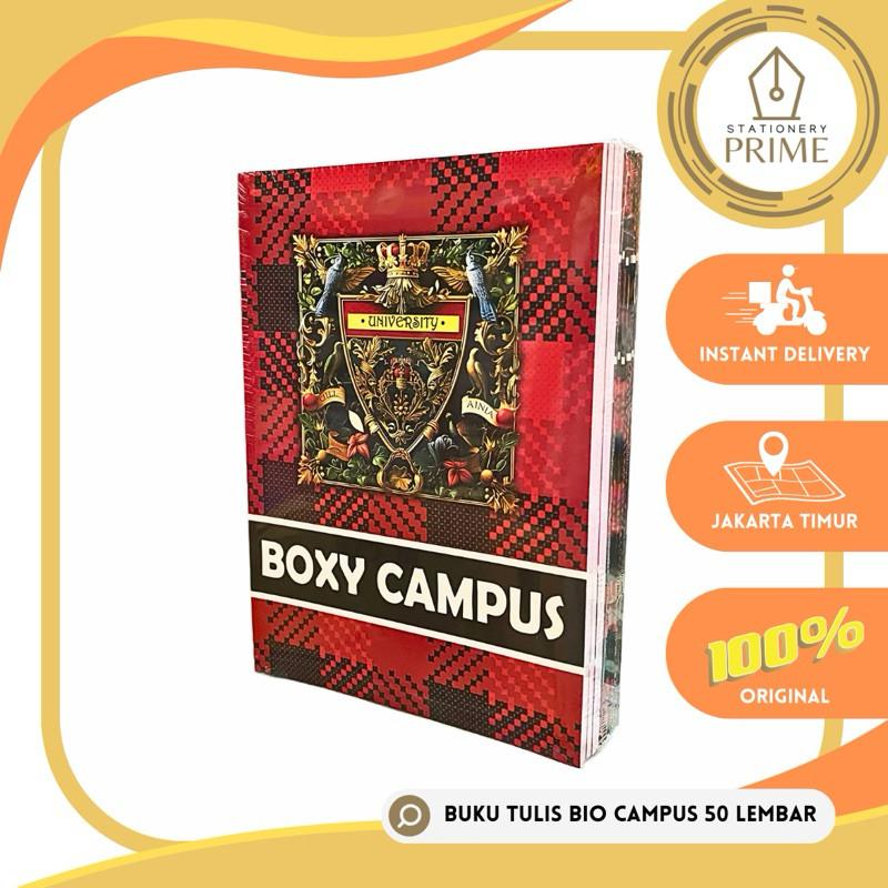 

Buku Tulis BIO BOXY CAMPUS 50 Lembar ( 1 Pack isi 10 Buku )