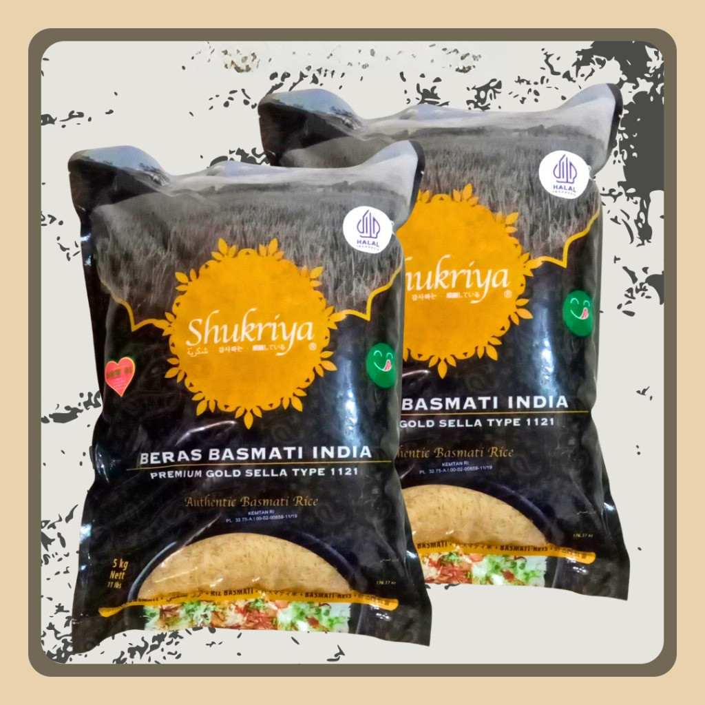 

BERAS BASMATI/BASMATI RICE SHUKRIYA PREMIUM GOLD 5KG