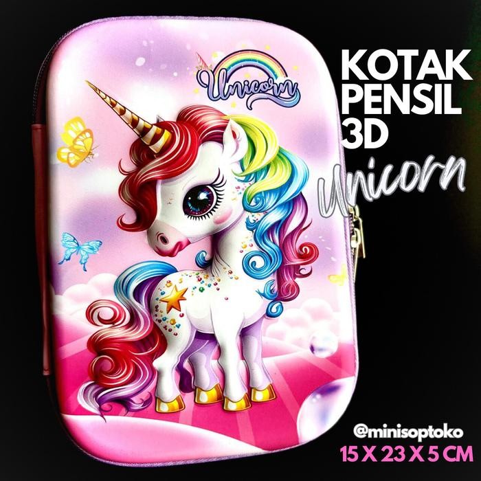 

[New Arrival] Tempat Pensil Kotak Pensil Smiggle 3D Hardcase Marvel Karakter Anak - UNICORN BESAR
