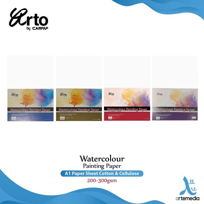 

TERLARIS! Arto A1 Watercolour Paper Sheets - CELLULOSE 200g