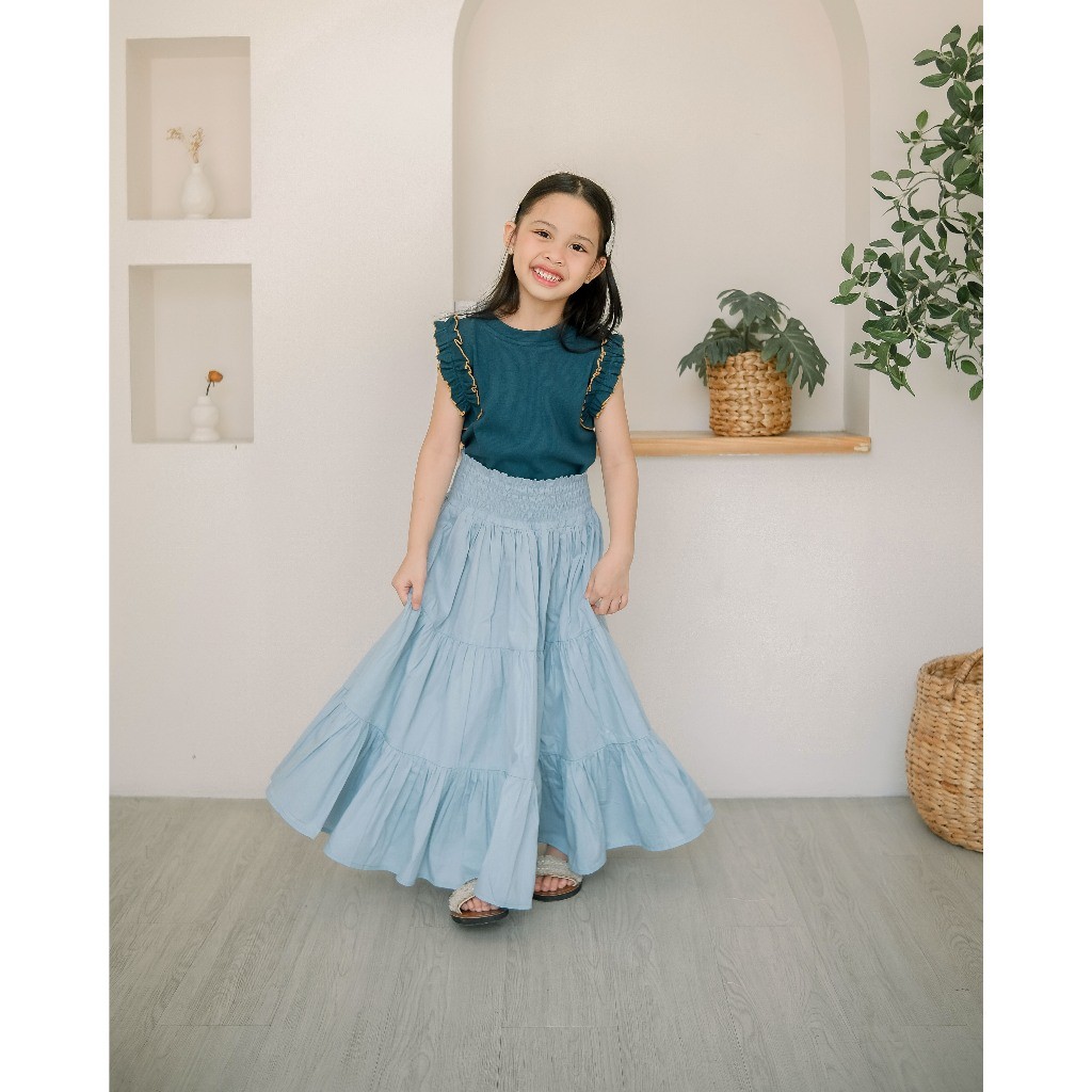 MADISON MAXI SKIRT | Hunny Bunny | Rok Vintage Anak | Bohemian Skirt Anak | Rok Muslim Anak