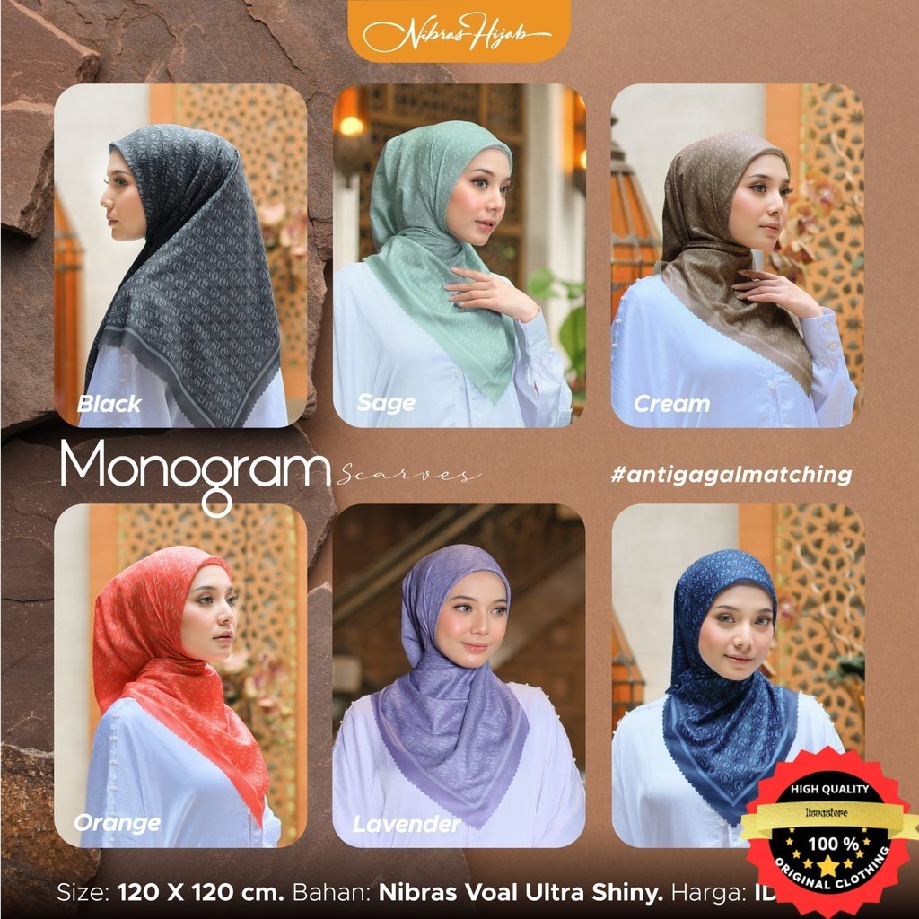 Nibras Twotone Monogram Scarves