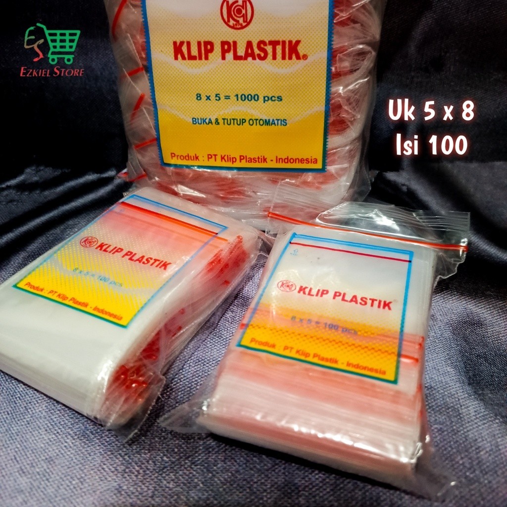 PLASTIK KLIP 5x8 isi 100 pcs | Plastik Klip Makanan Ziplock Plastik Sambal Plastik Sauce