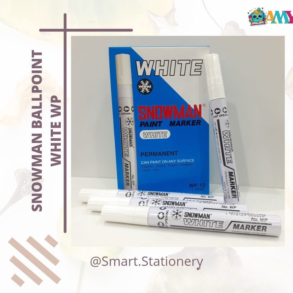 

SNOWMAN BALLPOINT WHITE NO.WP AMY STASIONARY
