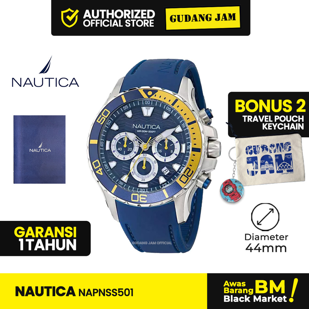 Nautica Pria NAPNSS501 NST Chronograph Silicone Watch