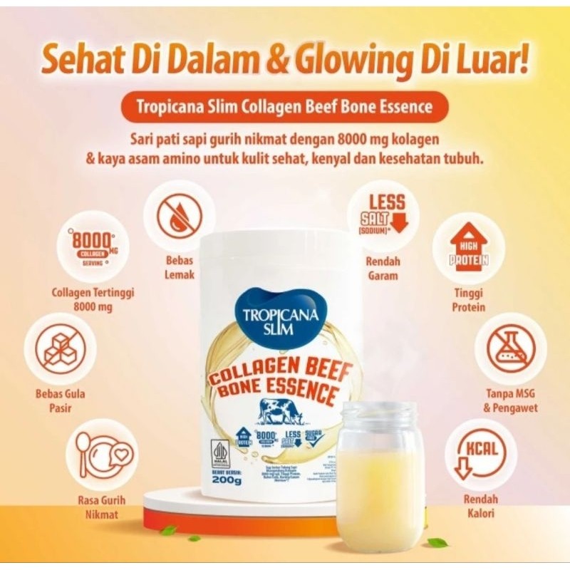

Tropicana Slim Collagen Beef Bone Essence 200gr terlaris