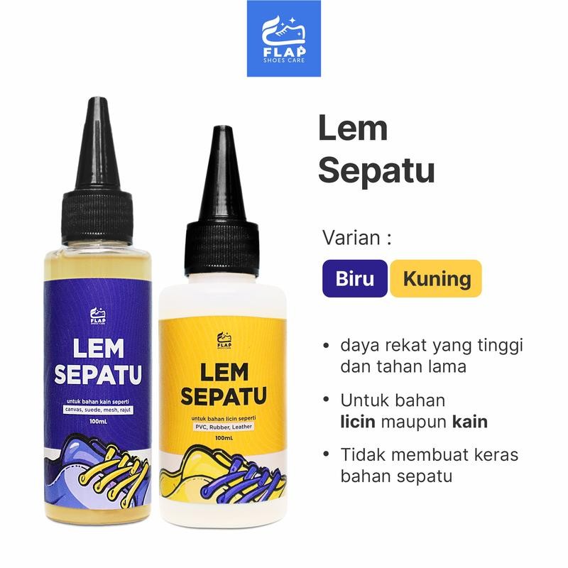 

Flap Shoes Care - Lem Sepatu Super Kuat Original - Lem Sepatu Cleaner