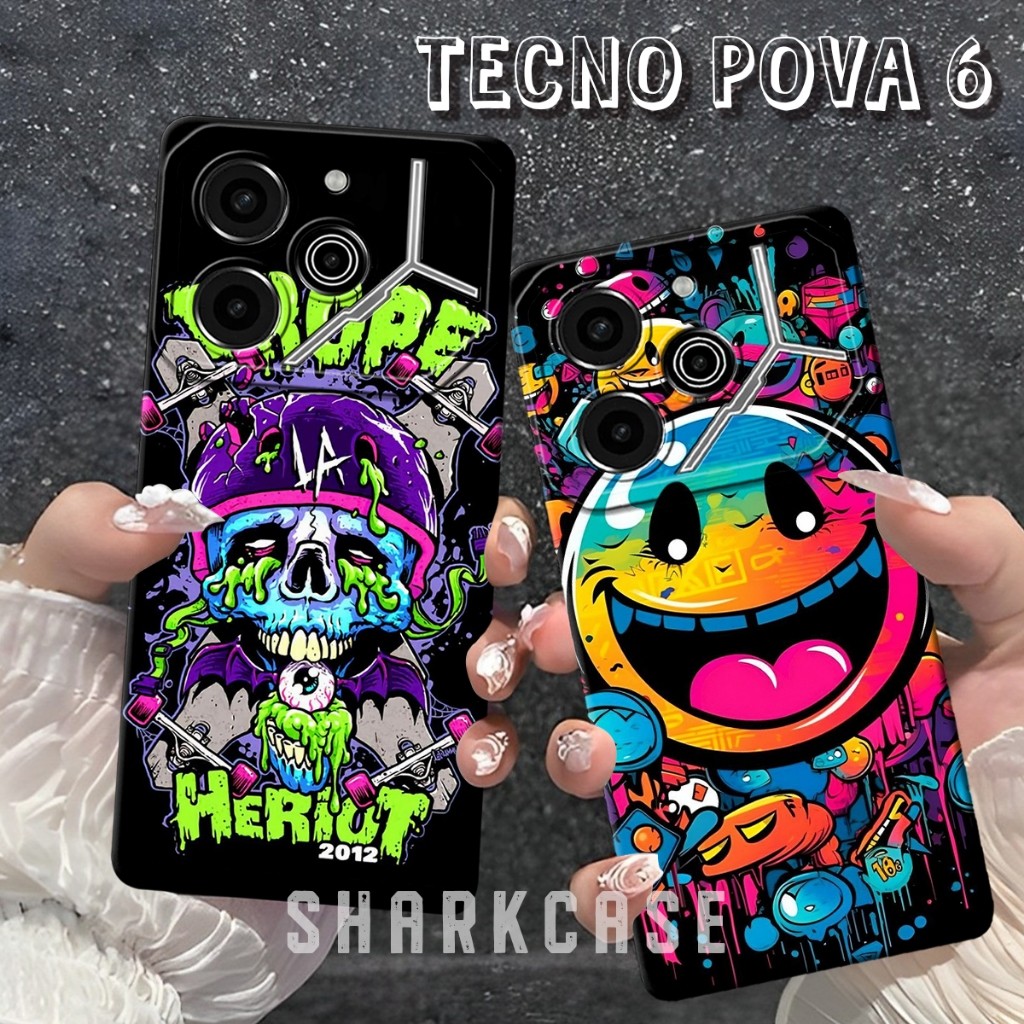 [SC] Case TECNO POVA 6 4G / POVA 6 5G / POVA 6 PRO 5G / POVA 5 / POVA 5 PRO Terbaru Motif Grafitty M
