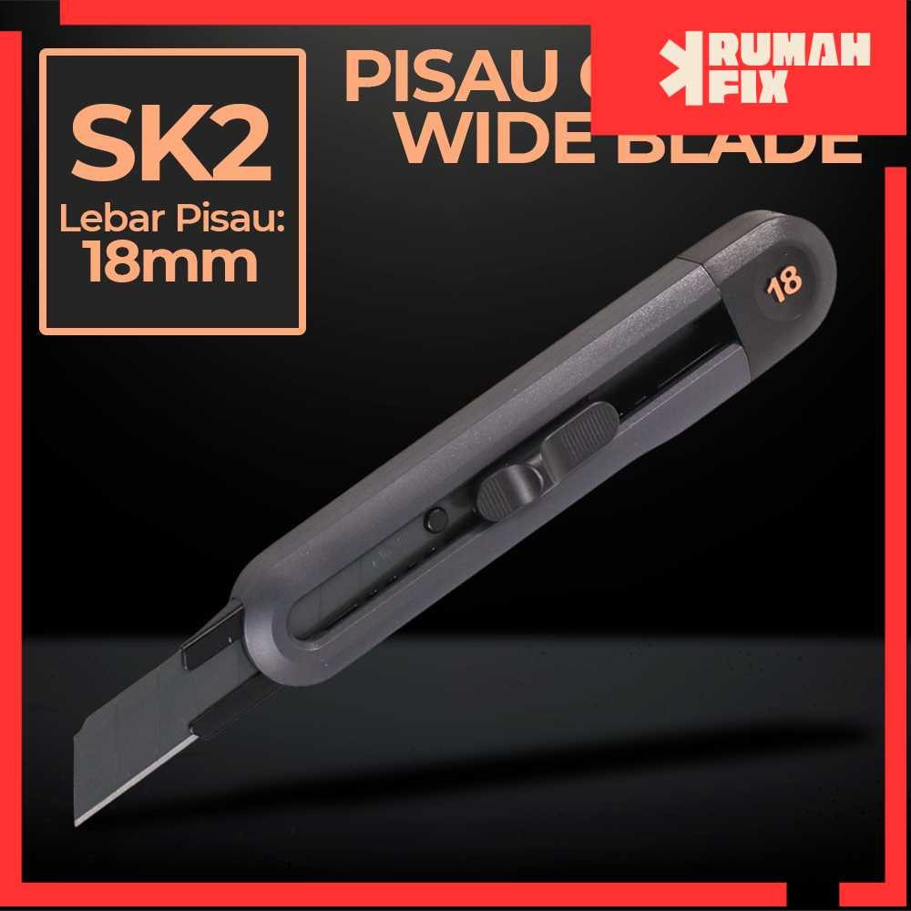

Cutter Pisau Serbaguna Auto Lock 18mm SK2 Blade