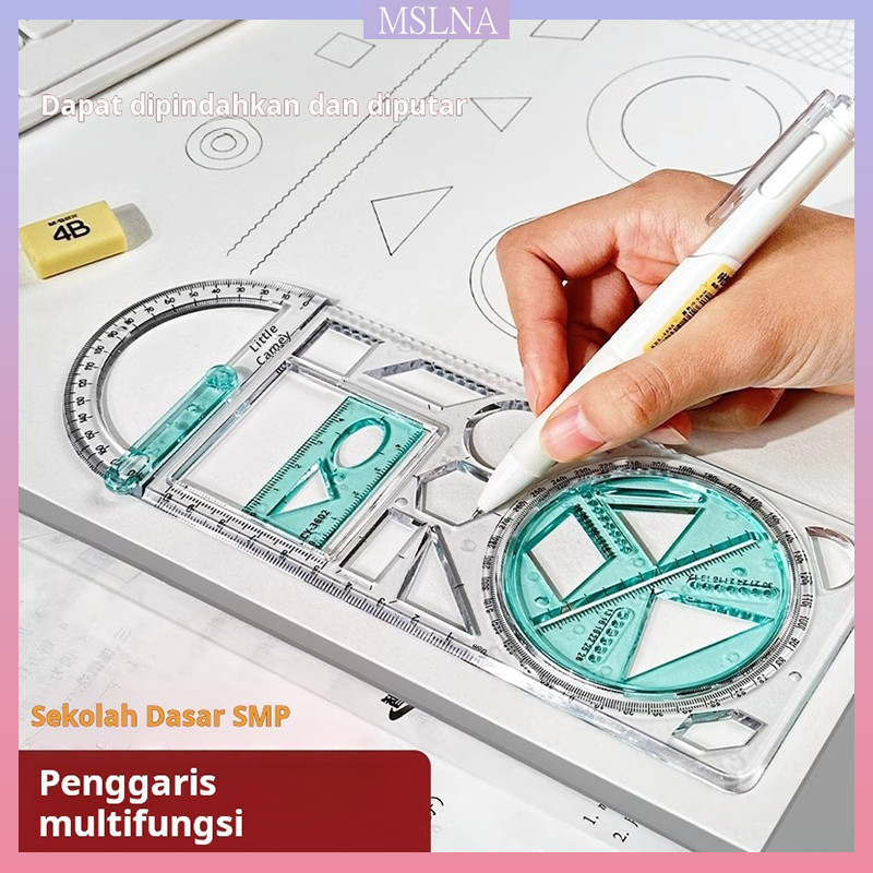 

Set penggaris untuk siswa sekolah dasar untuk menggambar lingkaran, set empat potong templat meja putar, penggaris, alat tulis, buku pegangan matematika, koran salinan tangan, set khusus penggaris