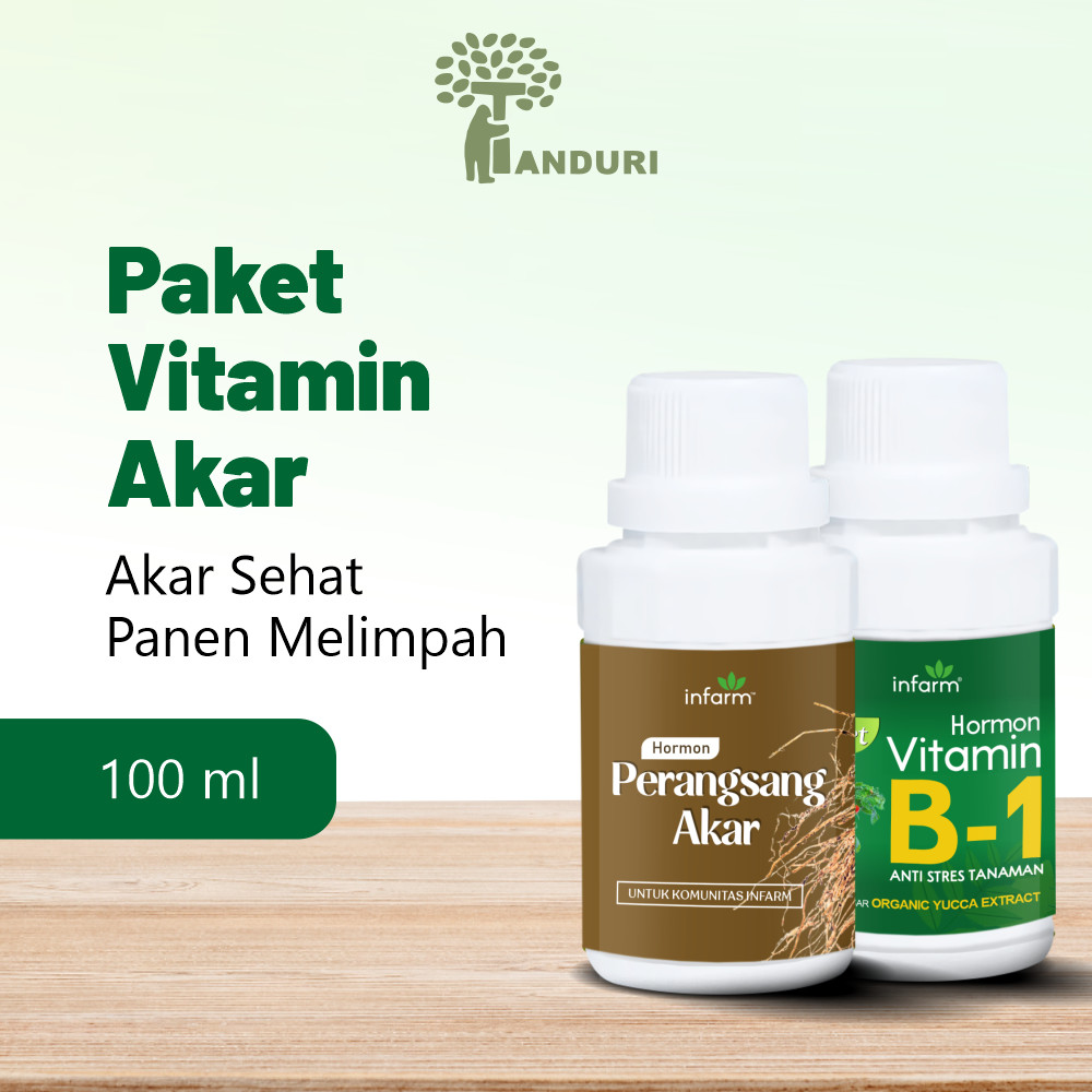 TANDURI - Paket Vitamin Akar Nutrisi Perangsang Akar 100ml + Vitamin B1 100ml Pupuk Pindah Tanam