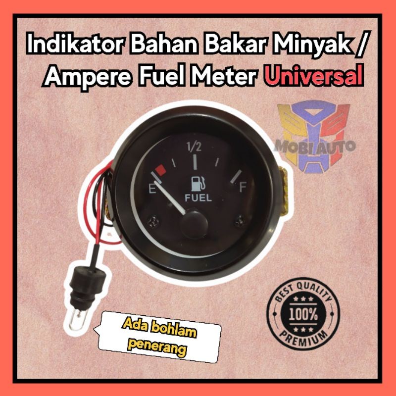 Ampere Amper Meter Bensin/ Indikator Bahan Bakar Universal Mobil Motor
