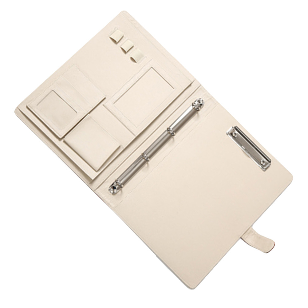 

Portfolio Notebook For Men For Men Loose- Leaf Folder Padfolio Folder Document Case Organizer A4 PU Zippered