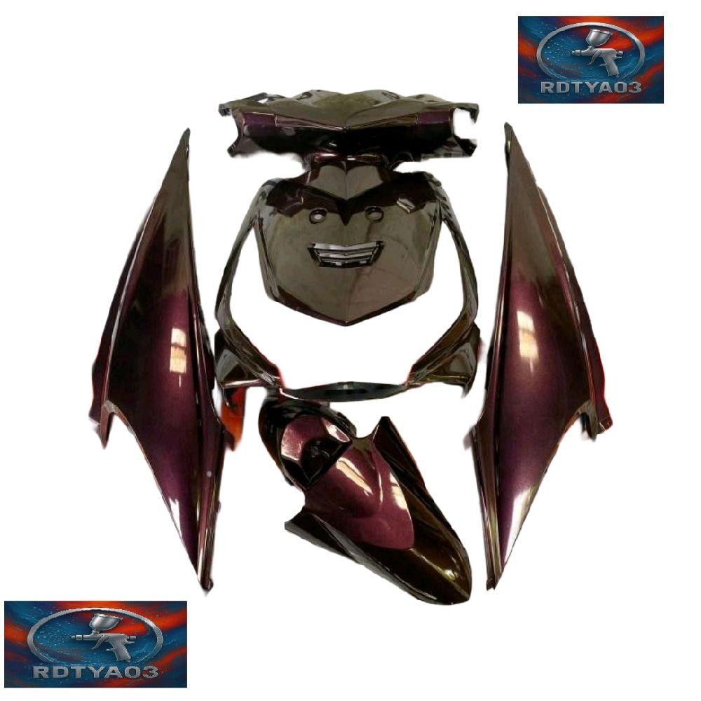 Cover Full body halus Honda Beat karbu 2008 - 2012 Hitam lembayung Merah