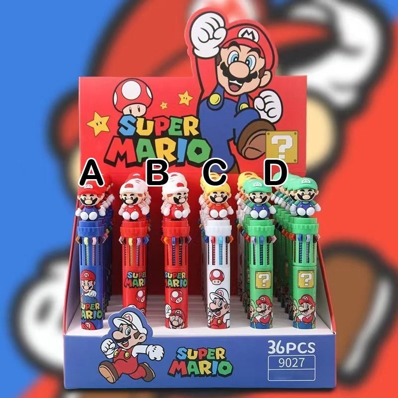 

BOLPOINT MEKANIK 10 WARNA MOTIF MARIO / PULPEN ANAK MOTIF LUCU / BOLPEN WARNA KARAKTER 3D LUCU MURAH