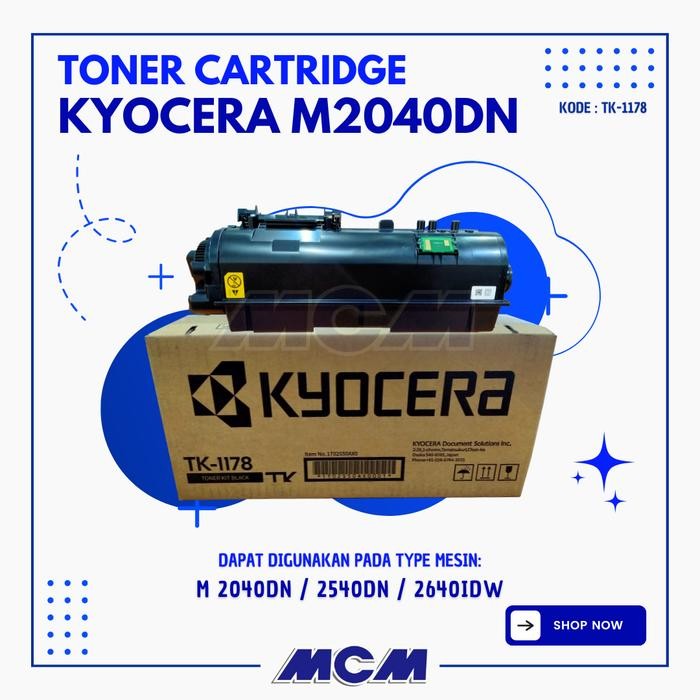

TONER CARTRIDGE ORIGINAL MESIN FOTOCOPY KYOCERAA M2040 2540DN - TK1178