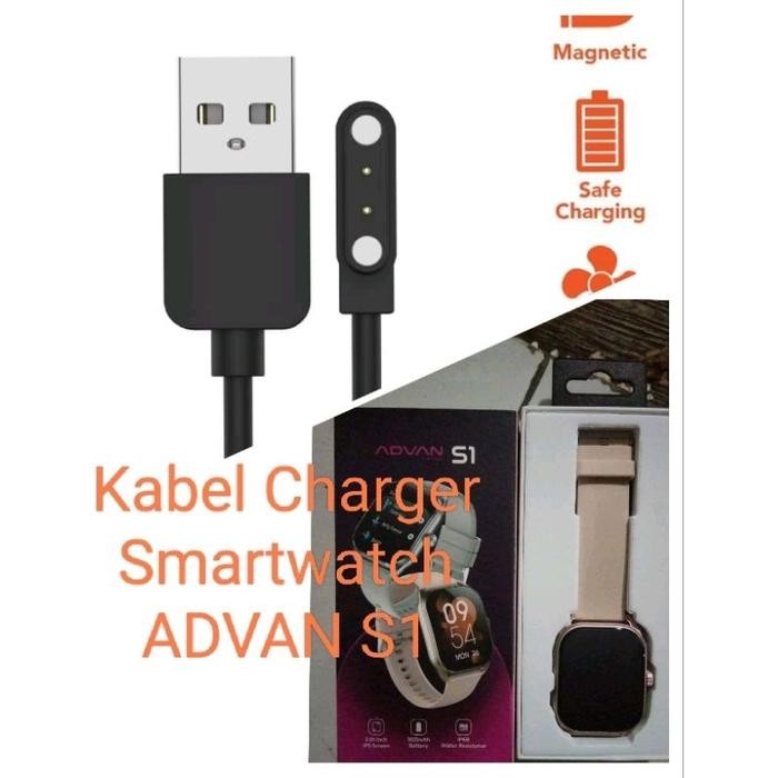 kabel jam Advan S1 S2 Pro Kabel Charger Magnetic Smartwatch Advan SE1 S1 Pro Start Go S1 Pro Advan S