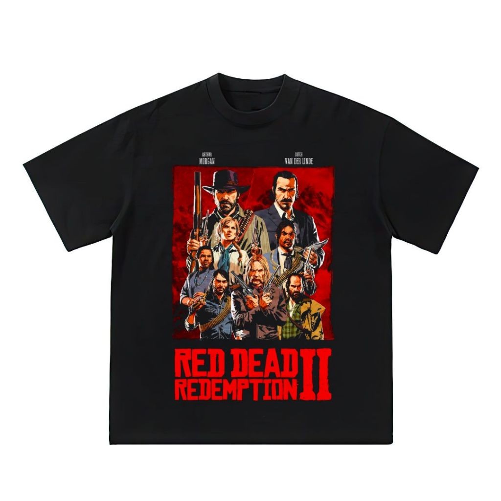 Psycho Crucify "Red Dead Redemption 2 Special Edition" Oversized T-Shirt | Kaos Red Dead Redemption 