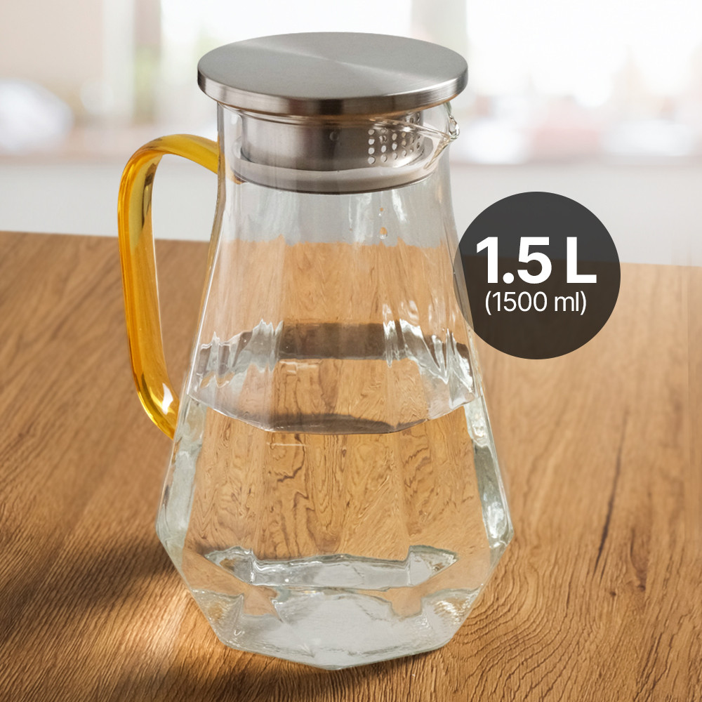 

ORIGINAL BORREY Teko Pitcher Kaca Tahan Panas Api Water Jug Borosilicate 1.5L - BRO-046