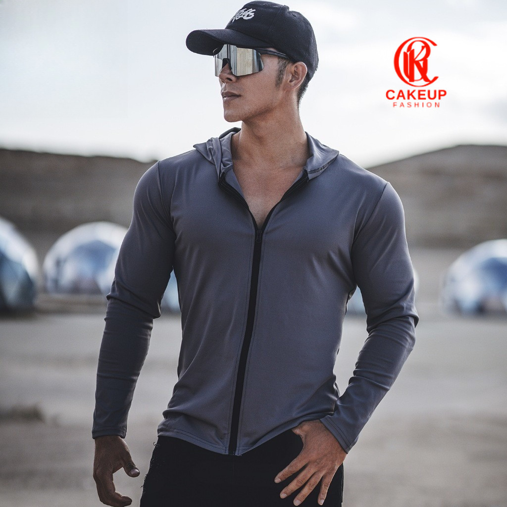 Movix Jaket Olahraga Pria/Cowok Anti UV Pakaian BodyFit