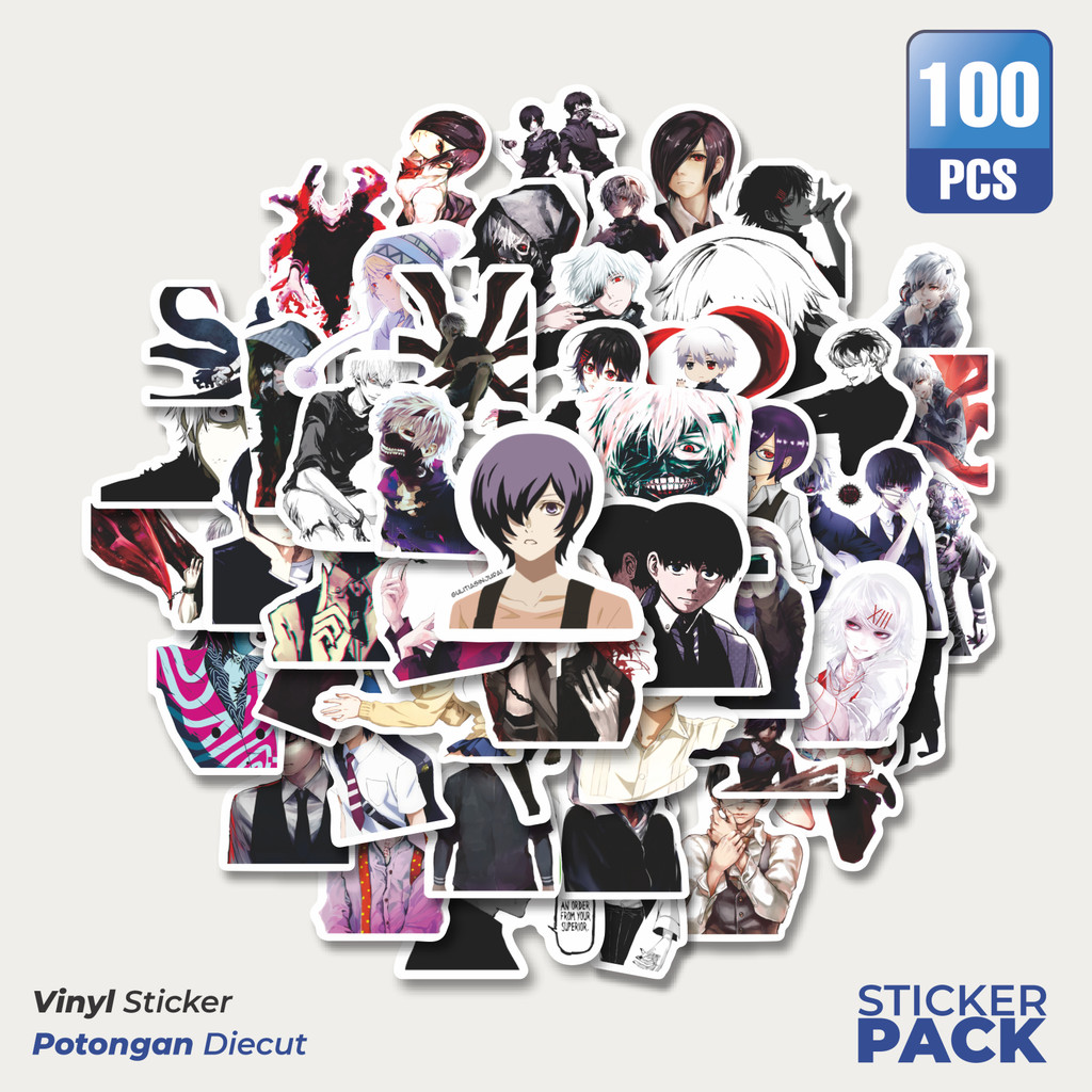 

Stiker Vinyl Sticker Anime Tokyo Ghoul Waterproof Aesthetic- Untuk Laptop, Motor, dan Helm - Paper Stationery Pack