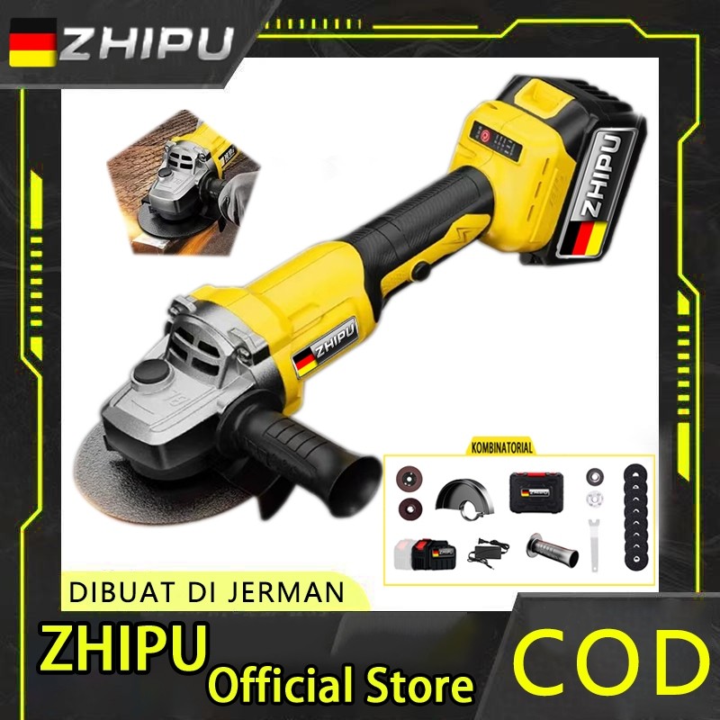 BISA COD ZHIPU  Mesin Gerinda Angle Grinder Mesin Gerinda Tangan Listrik Angle Grinder Penggiling Su