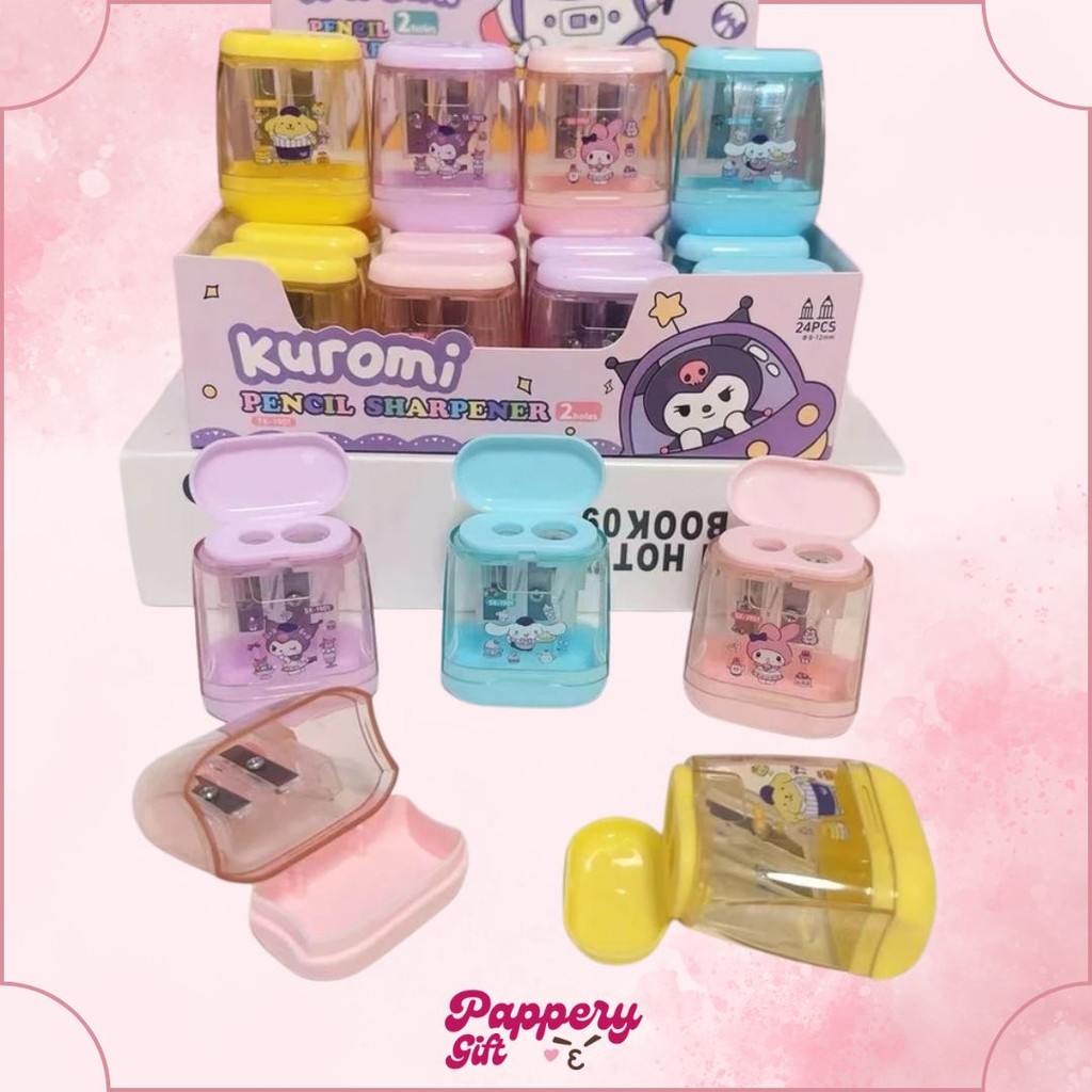 

Rautan Pensil 2 Lobang / Peraut Pensil Karakter Sanrio Kuromi Melody Monroll - SE0461