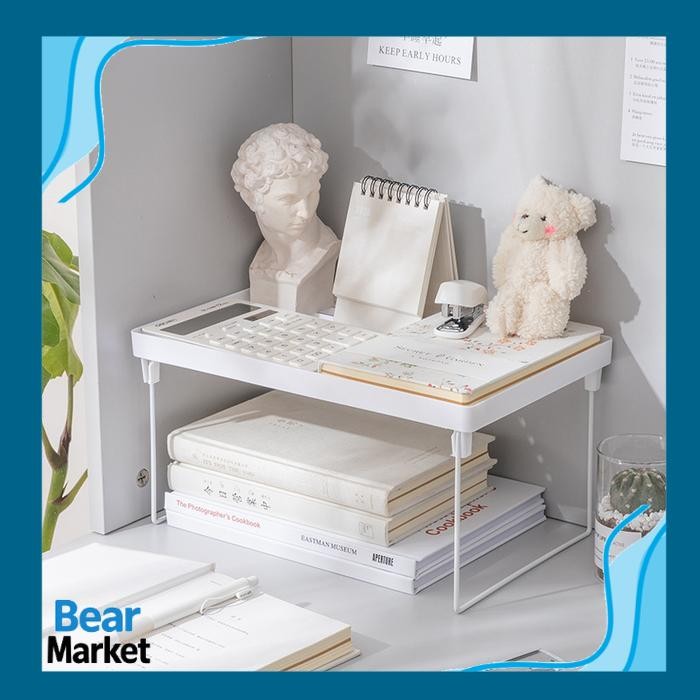 

BEAR Rak Lipat Organizer Stationary Tempat Penyimpanan Buku ATK - Kecil, Packing Standar