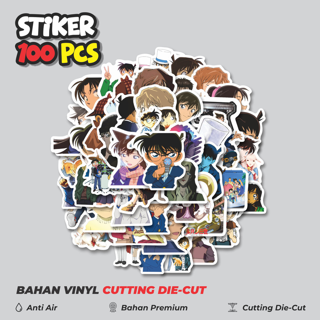 

Terbaru! 50 pcs Sticker Anime Detective Conan (Meitantei Konan) Dekorasi Lucu Kreatif untuk Notebook, Skateboard, HP