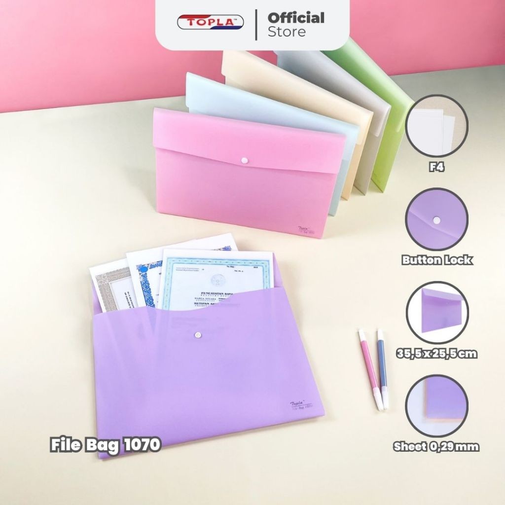 

Map Kancing Tebal Dokumen Organizer Ukuran Folio TOPLA 1070 (1pcs)