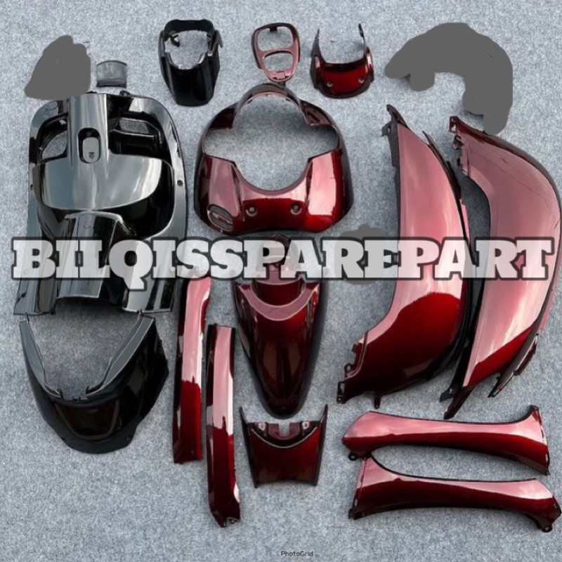 Body scoopy 2018 cover full set body halus scoopy fi esp tahun 2017 2018 2019 warna dark red