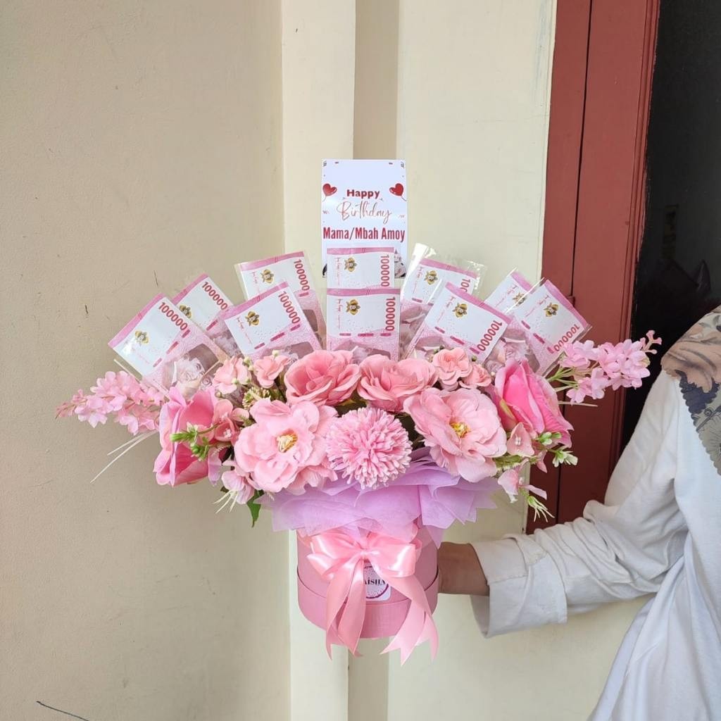 PROMOBloom Box Buket Uang Kosongan Buket Uang isi sendiri Buket Uang Bloom Box UangREADY