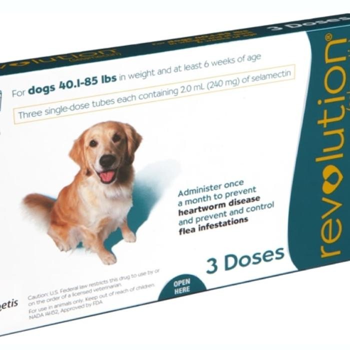 Obat Scabies - Revolution (Selamectin) Dog - Teal (1 tube)