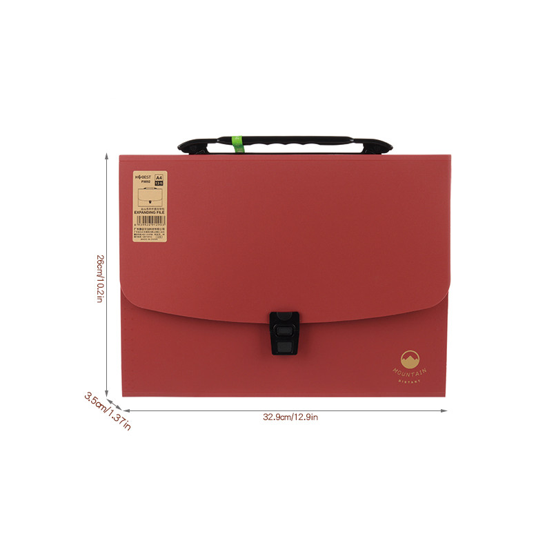 

Large Capacity Multi-layer Folder for Students A4 Exam Paper Holder Document Storage Bag 13-Pocket Handheld File Organizer