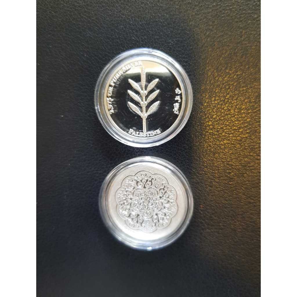 LOGAM MULIA KOIN PERAK 1 DIRHAM ZAITUN 2,975 GRAM BULLIONSPOT MEDAL FINE SILVER COIN (SB)