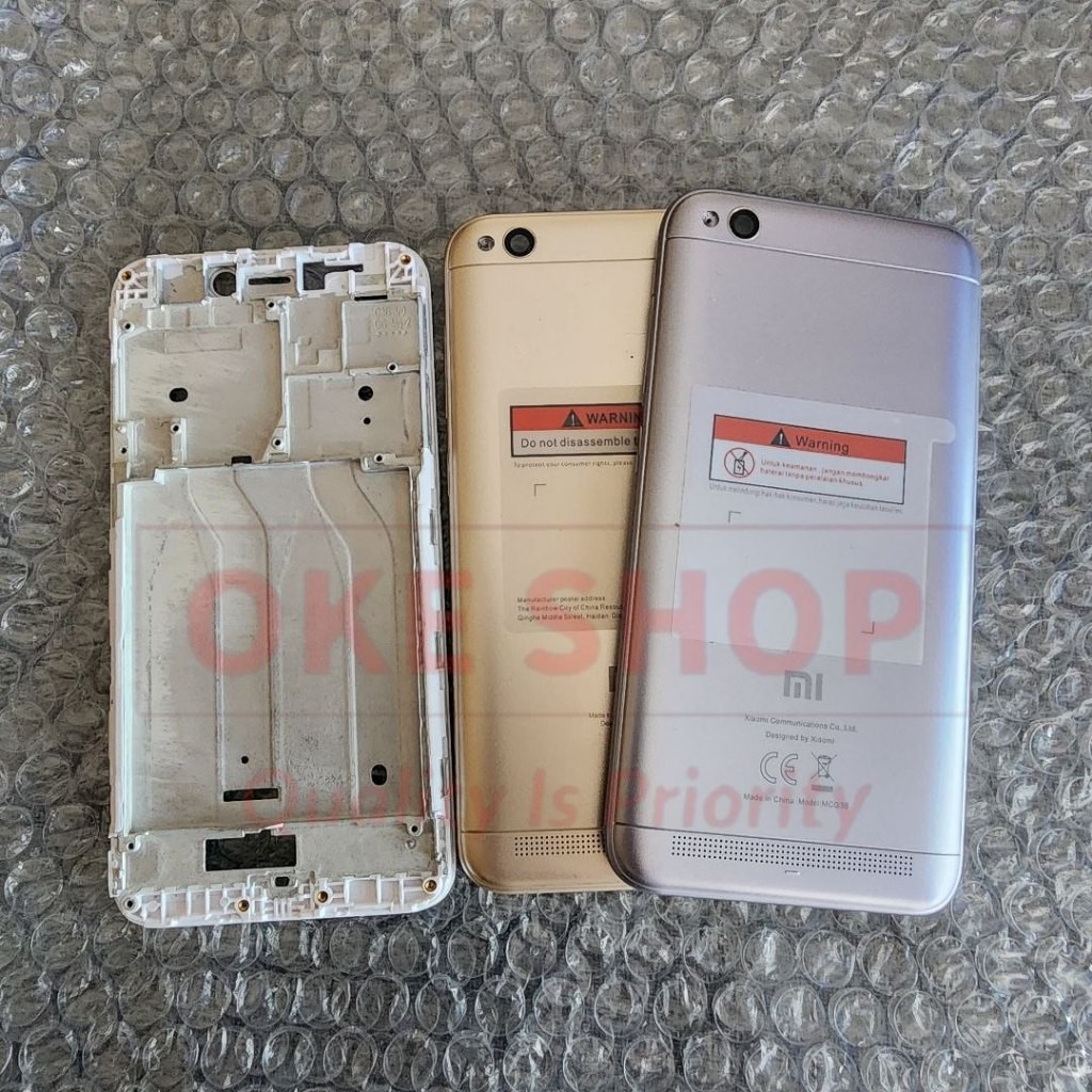 PROMO XIAOMI REDMI 5A - Casing Fullset Hp Xiaomi Redmi 5A Backdoor Tutup Belakang + Frame Lcd Tulang