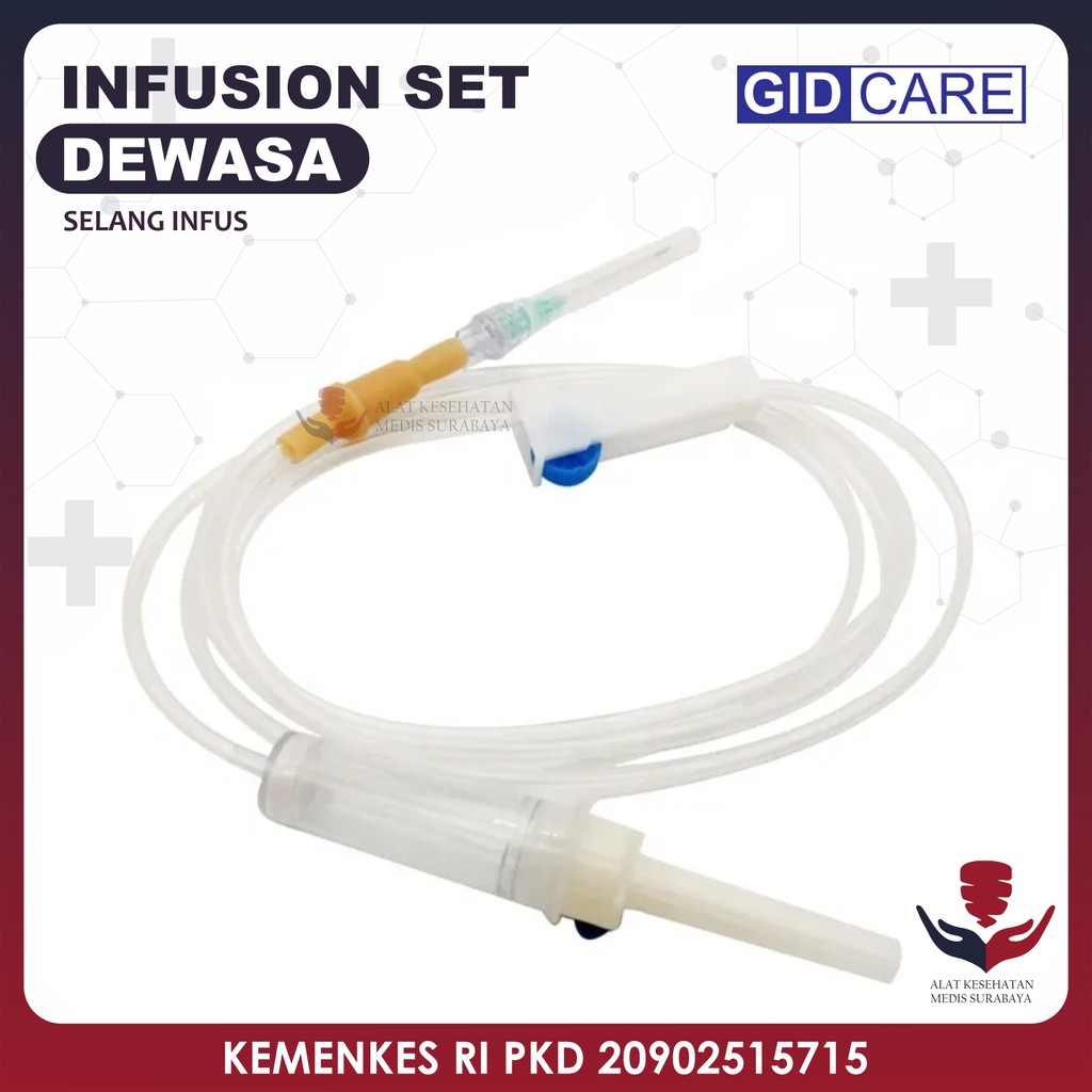 Selang Infus Set Dewasa Infusion Set Adult GID Care Alat Infuset