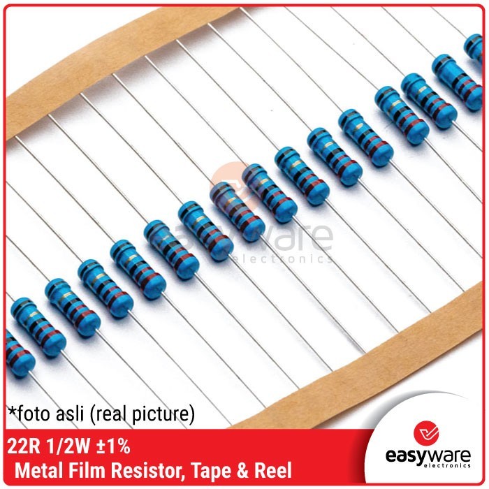 PART & TOOL Resistor 22 Ohm 1/2W 1% Metal Film Resistor 22R 0.5 Watt 0.5W CO27