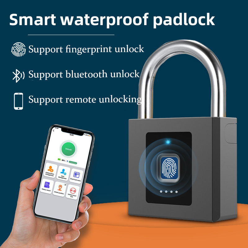 Gembok Sidik Jari Gembok Sidik Jari Pintar Gembok Pintu Gembok Pagar Keamanan Anti Maling