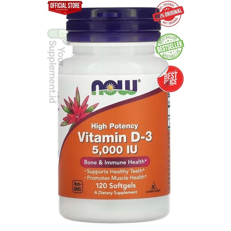 Now D3 5000iu 120 240 softgel vitamin d 3 5000 USA bukan blackmores - 120 Softgels